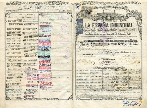 La Espana Industrial - Stock Certificate